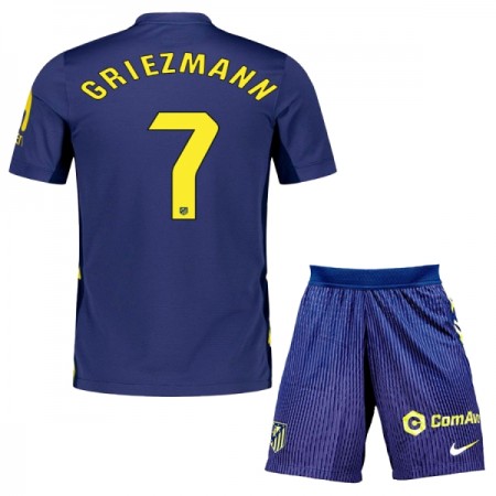 Virallinen pelipaita Atlético Madrid Griezmann 7 Vieras 2025-26 Lyhythihainen - Lasten ( + Lyhyet housut )